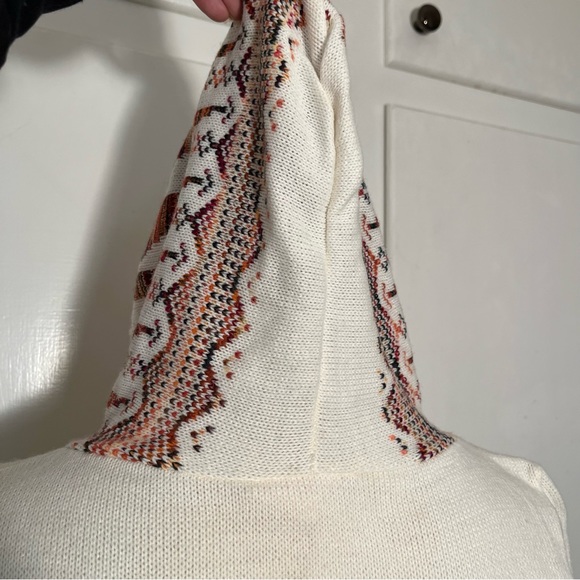 Vintage 70s Miss Scotch English Acrylic Hooded Tunic Knit Sweater Bell Sleeve - Picture 6 of 7